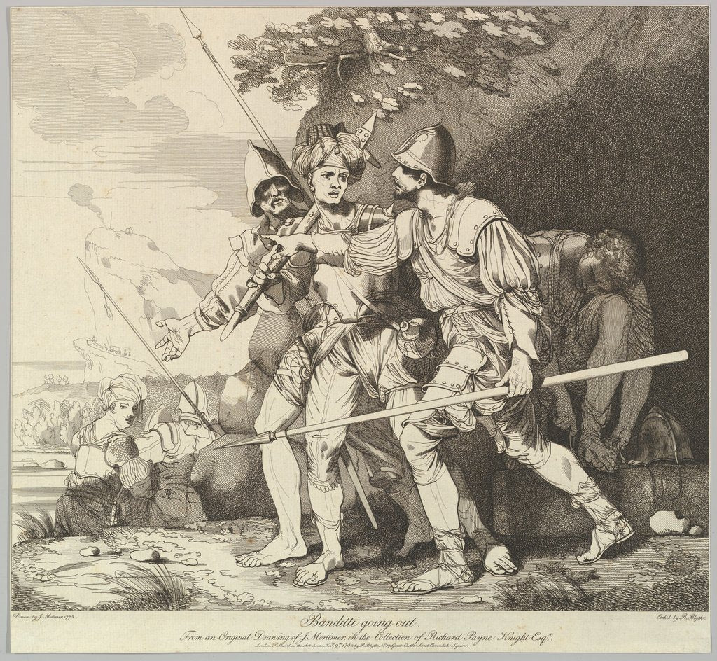 Detail of Banditti Going Out, November 9, 1780 by Robert Blyth