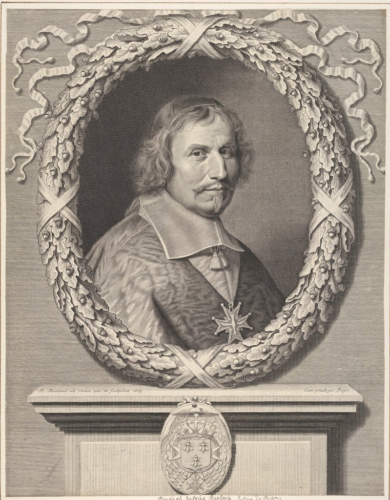 Detail of Cardinal Antonio Barberini, 1663 by Robert Nanteuil