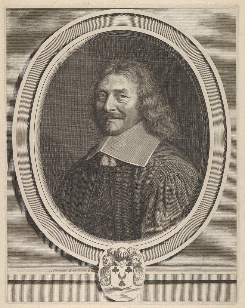 Detail of Simon Dreux d'Aubray, 1658 by Robert Nanteuil