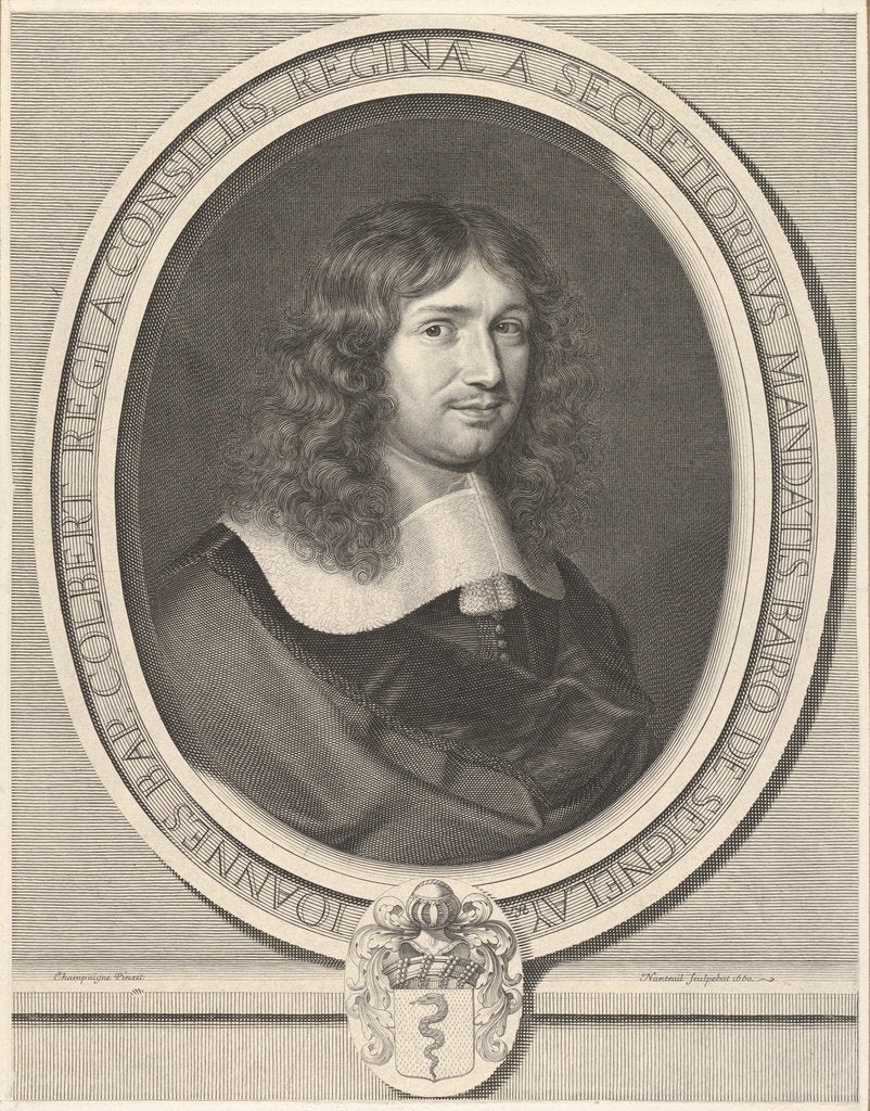 Detail of Jean-Baptiste Colbert, 1660 by Robert Nanteuil