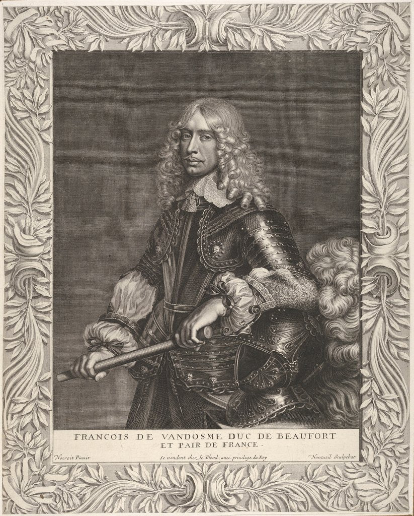 Detail of François de Vendôme, duc de Beaufort, ca. 1649 by Robert Nanteuil