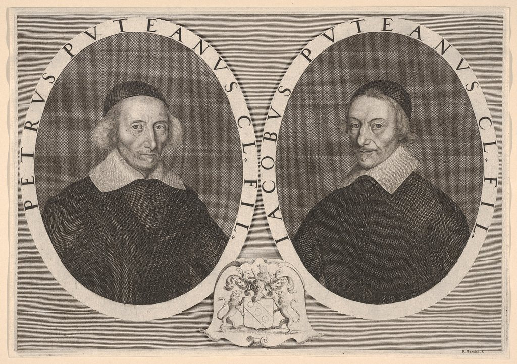 Detail of Pierre and Jacques Dupuy, ca. 1648-49 by Robert Nanteuil