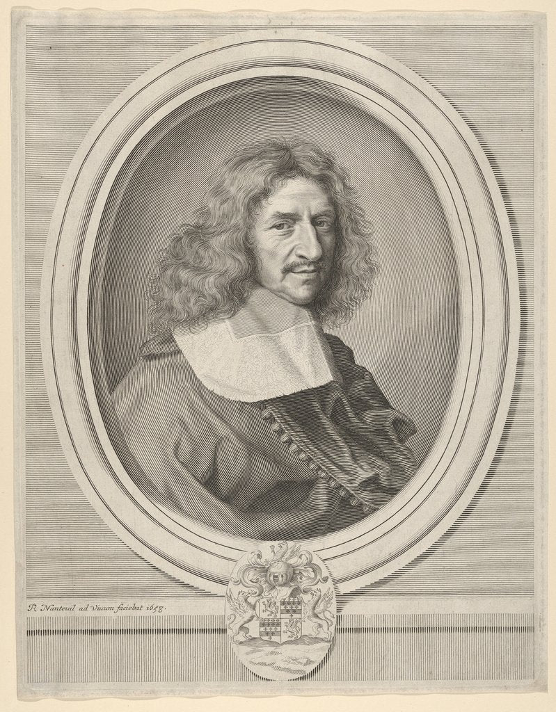 Detail of Louis Hesselin, 1658 by Robert Nanteuil