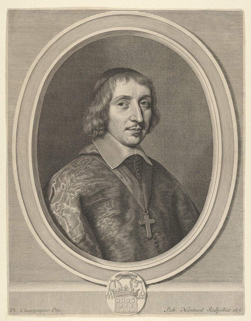 Detail of Philibert-Emmanuel de Beaumanoir de Lavardin, 1651 by Robert Nanteuil