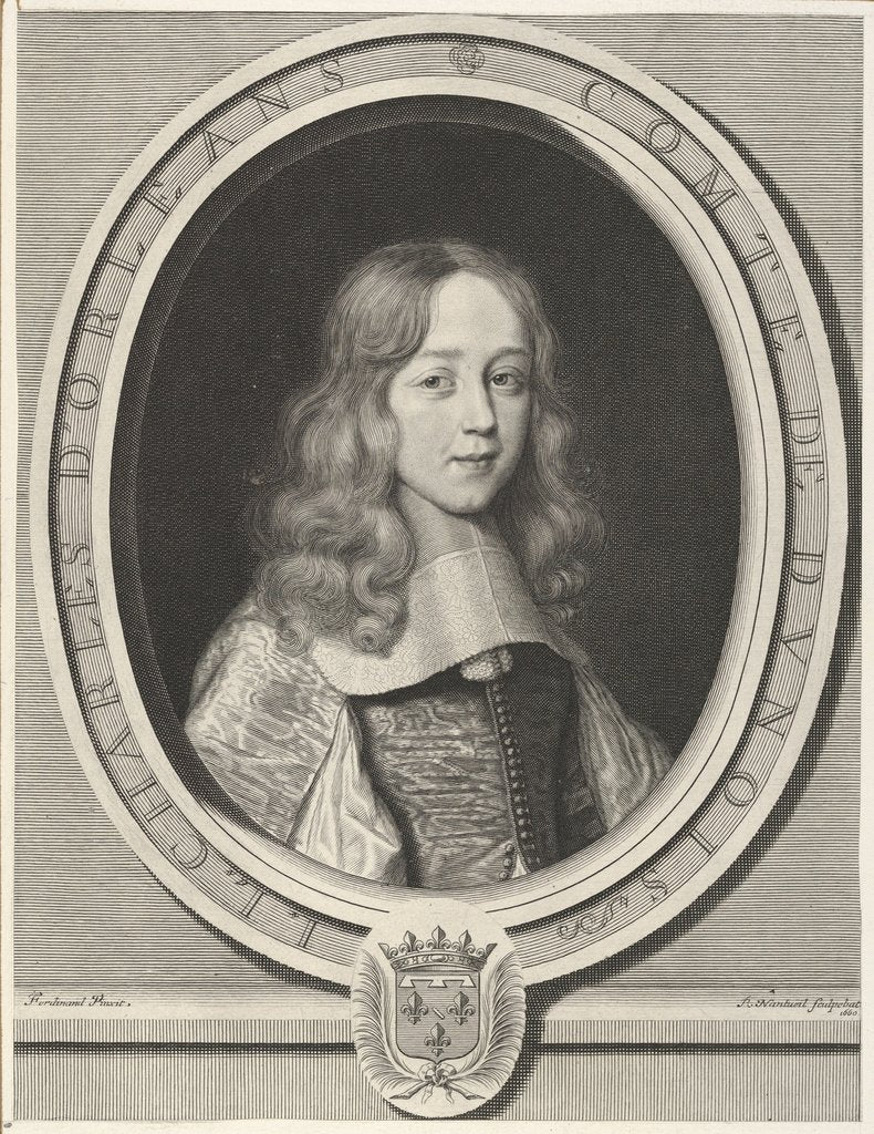 Detail of Charles d'Orléans-Longueville, Comte de Dunois, 1660 by Robert Nanteuil