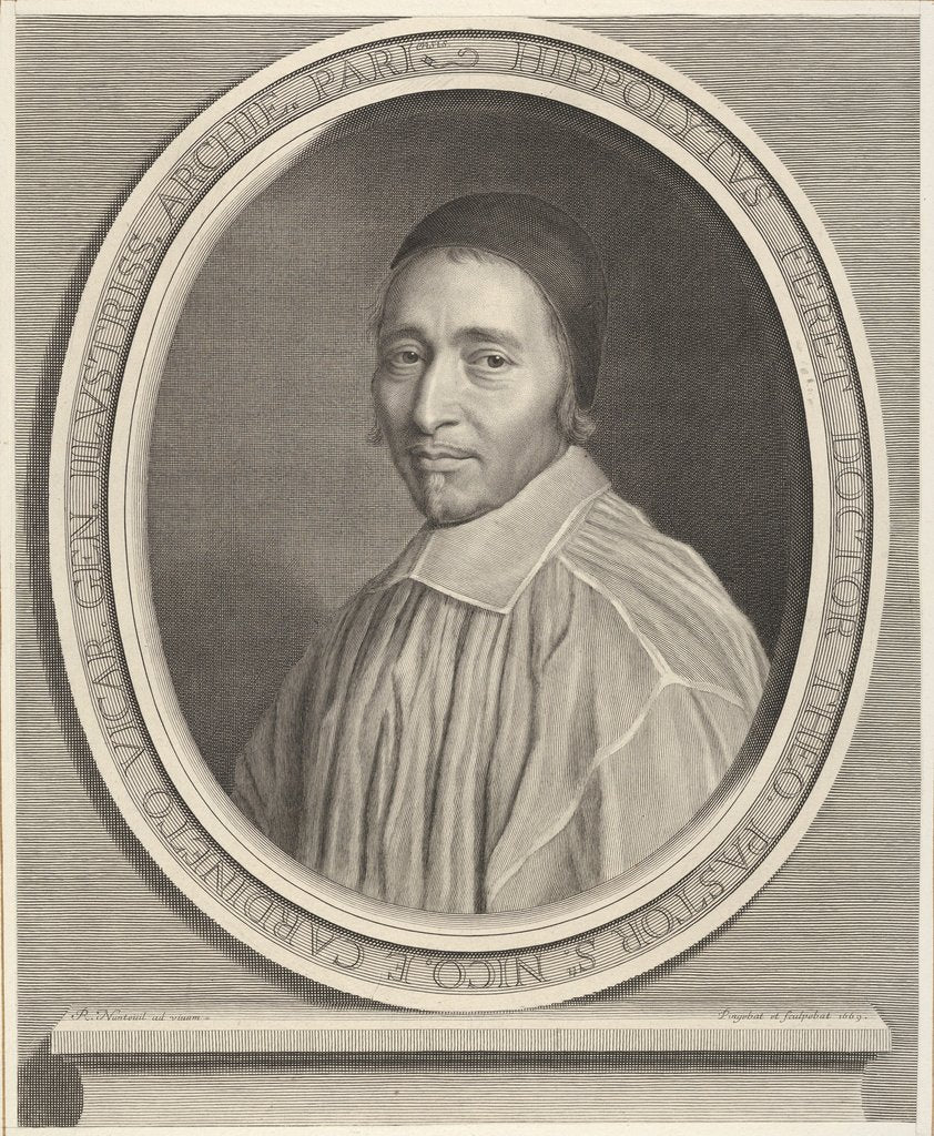 Detail of Hippolyte Féret, 1669 by Robert Nanteuil
