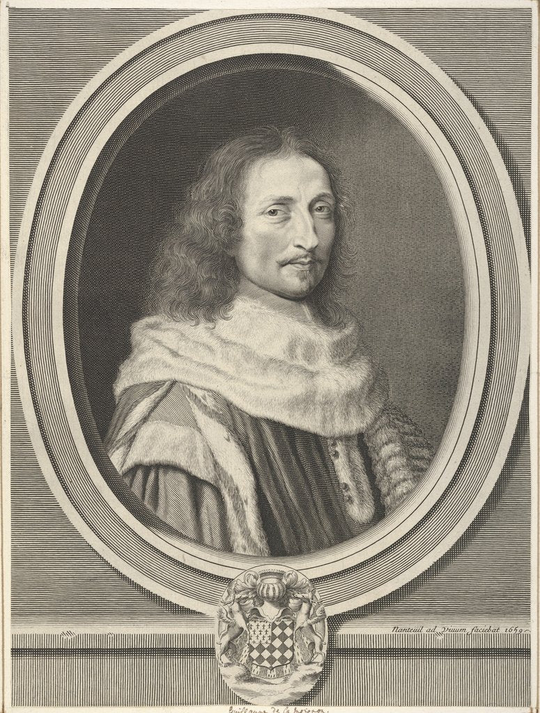 Detail of Guillaume de Lamoignon, 1659 by Robert Nanteuil