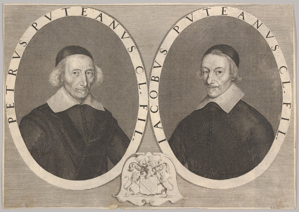 Detail of Double Portrait of Pierre and Jacques Dupuy, ca. 1648-49 by Robert Nanteuil