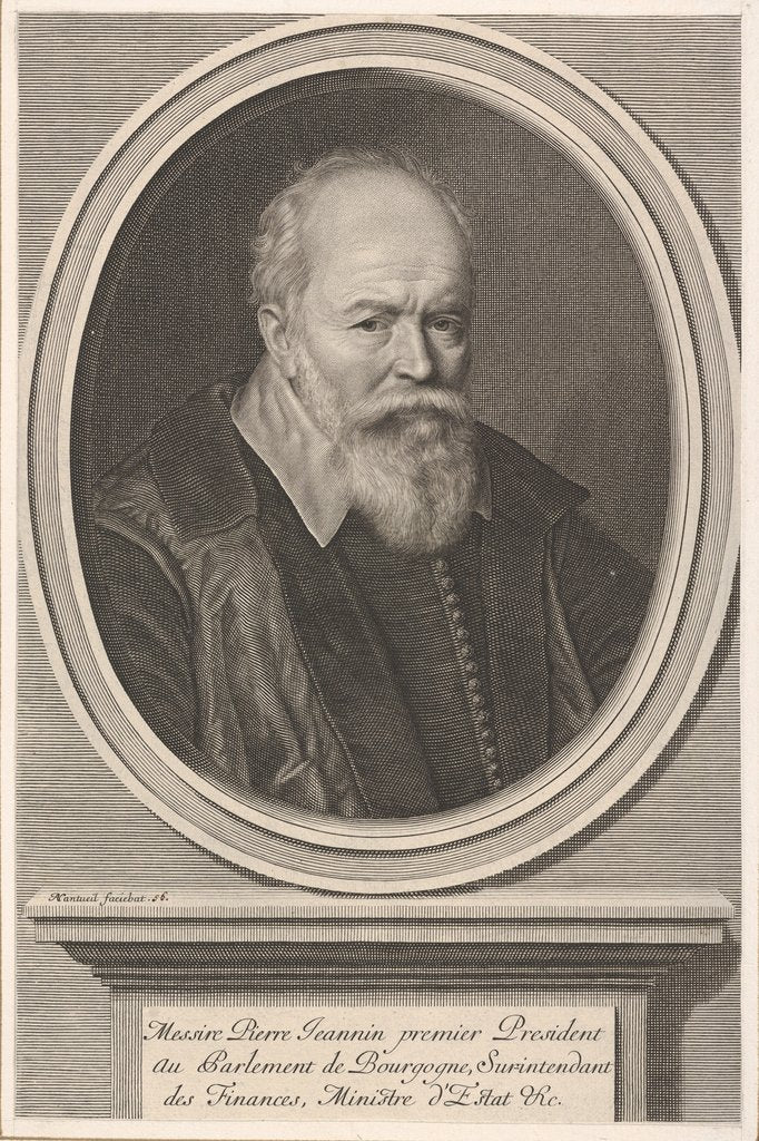 Detail of Pierre Jeannin, ca. 1656 by Robert Nanteuil