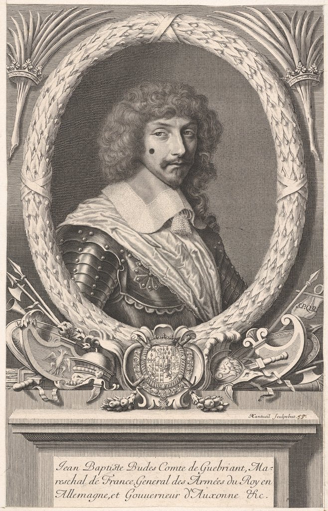 Detail of Jean-Baptiste Budes de Guébriant, 1655 by Robert Nanteuil