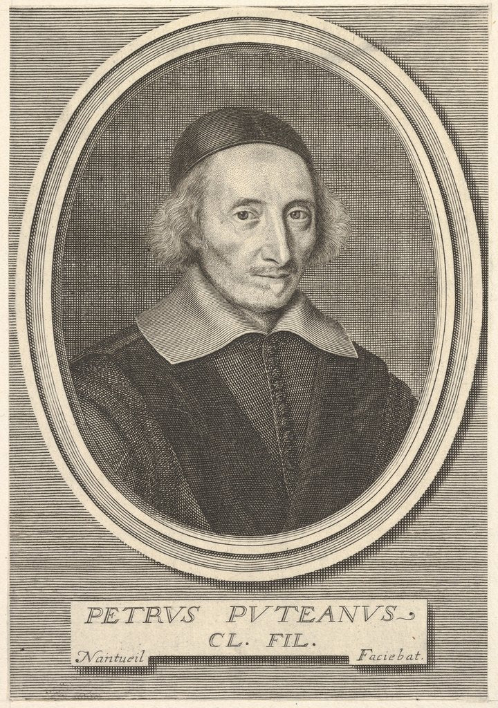 Detail of Pierre Dupuy, ca. 1648 by Robert Nanteuil