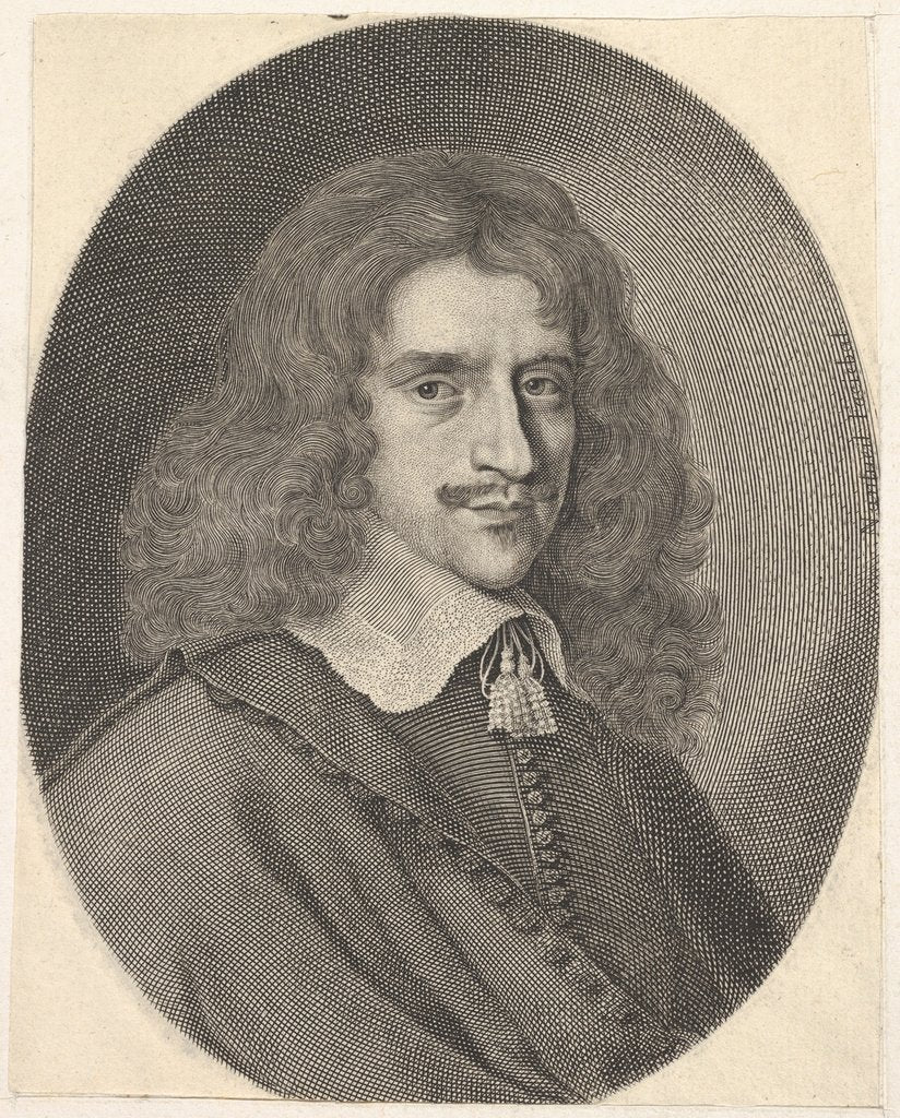 Detail of Louis Hesselin, ca. 1650 by Robert Nanteuil