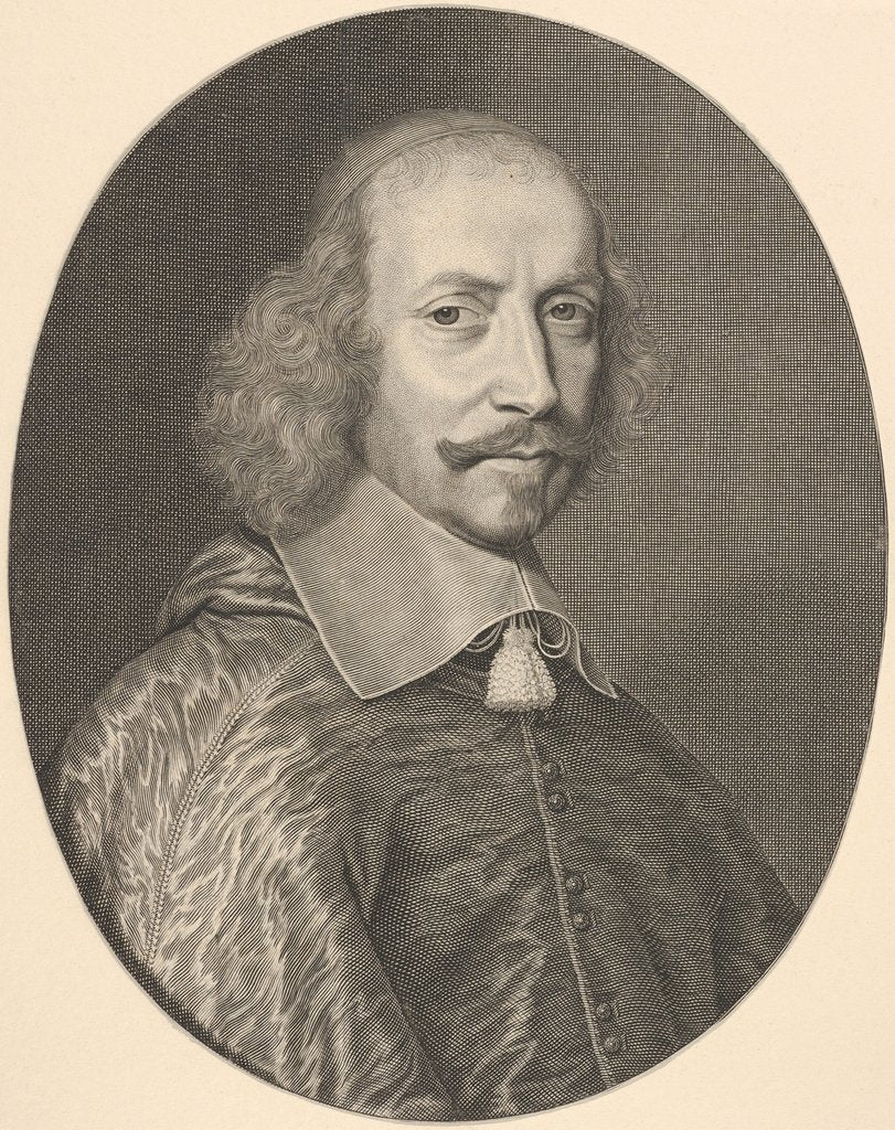 Detail of Cardinal Jules Mazarin, 1655 by Robert Nanteuil