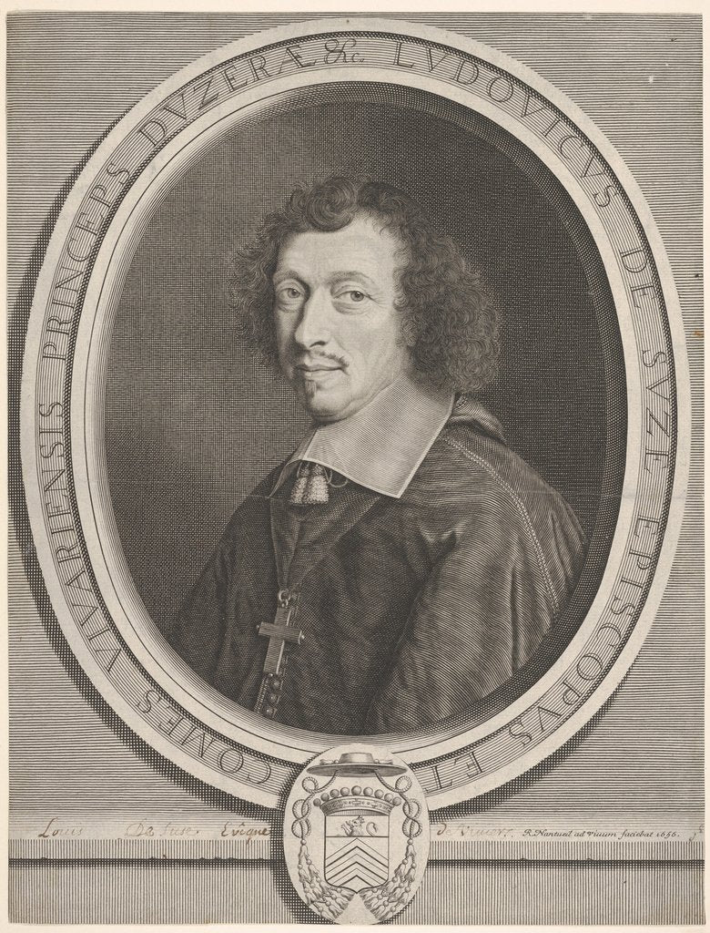 Detail of Louis-François de La Baume de Suze, 1656 by Robert Nanteuil