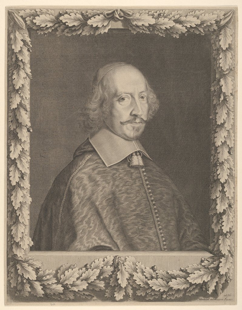 Detail of Cardinal Jules Mazarin, 1656 by Robert Nanteuil