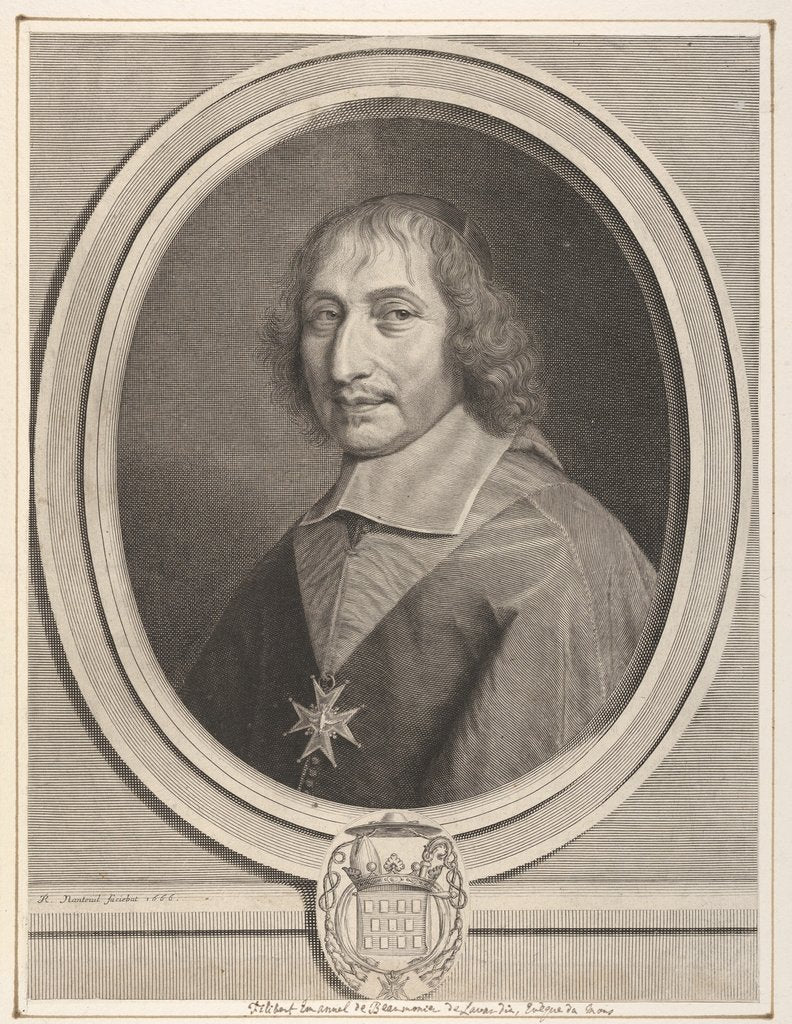 Detail of Philbert-Emmanuel de Beaumanoir de Lavardin, 1666 by Robert Nanteuil