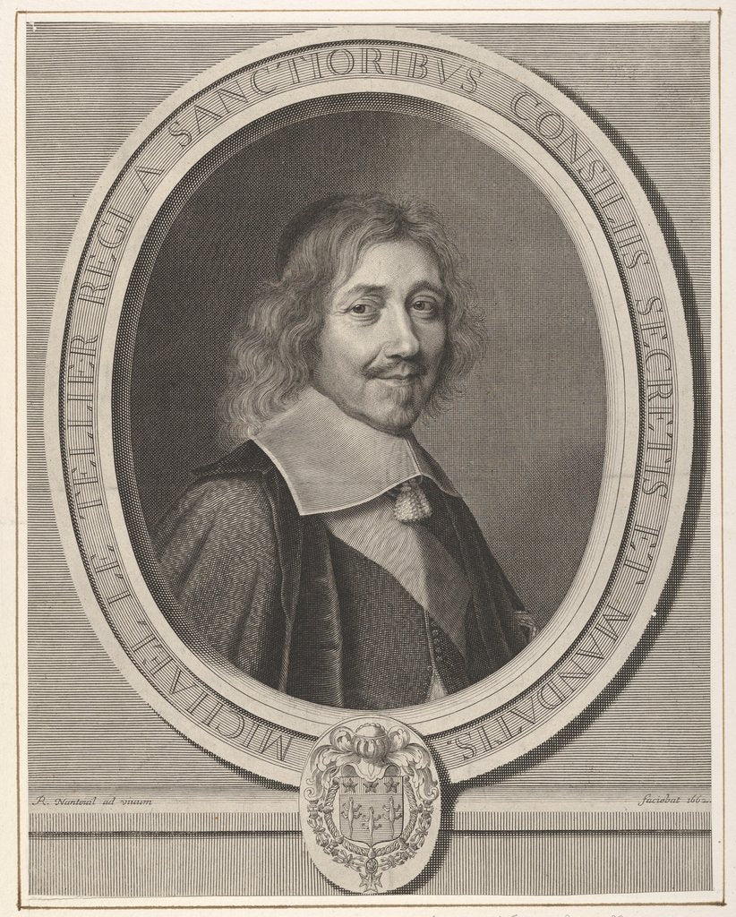 Detail of Le Chancelier Michel IV Le Tellier, 1662 by Robert Nanteuil