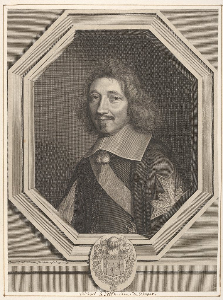 Detail of Chancelier Michel IV Le Tellier, 1658 by Robert Nanteuil