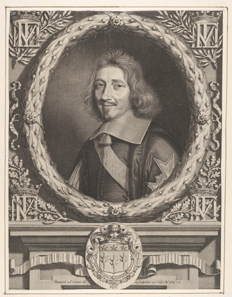 Detail of Chancelier Michel IV Le Tellier, 1659 by Robert Nanteuil