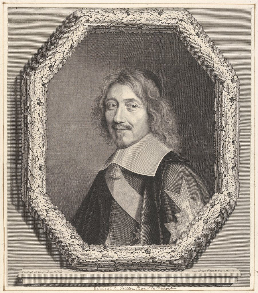 Detail of Chancelier Michel IV Le Tellier, 1661 by Robert Nanteuil