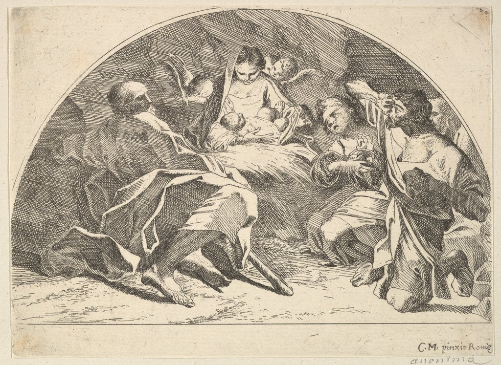 Detail of Nativity, 1680-1743 by Robert van Audenaerde