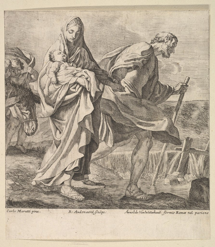 Detail of Flight into Egypt by Robert van Audenaerde