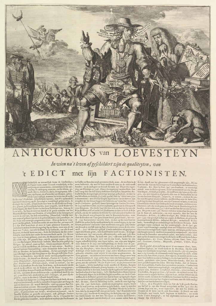 Detail of Anticurius van Loevesteyn by Romeyn de Hooghe