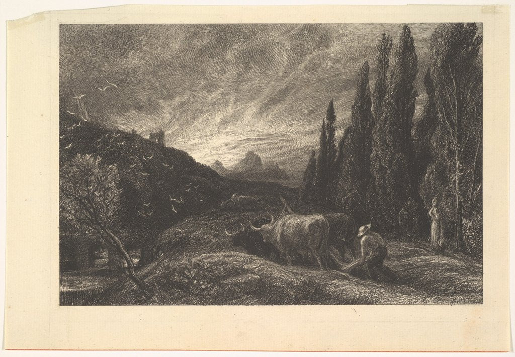 Detail of The Early Ploughman, 1861 by Samuel Palmer