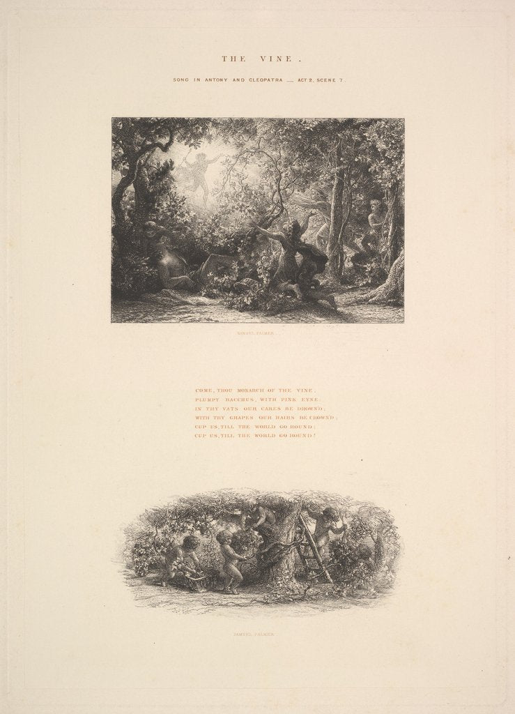 Detail of The Vine, or Plumpy Bacchus, 1880 by Samuel Palmer