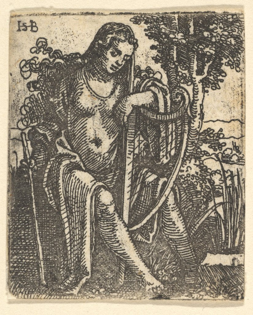 Detail of Woman with a Harp, 1520-25 by Sebald Beham
