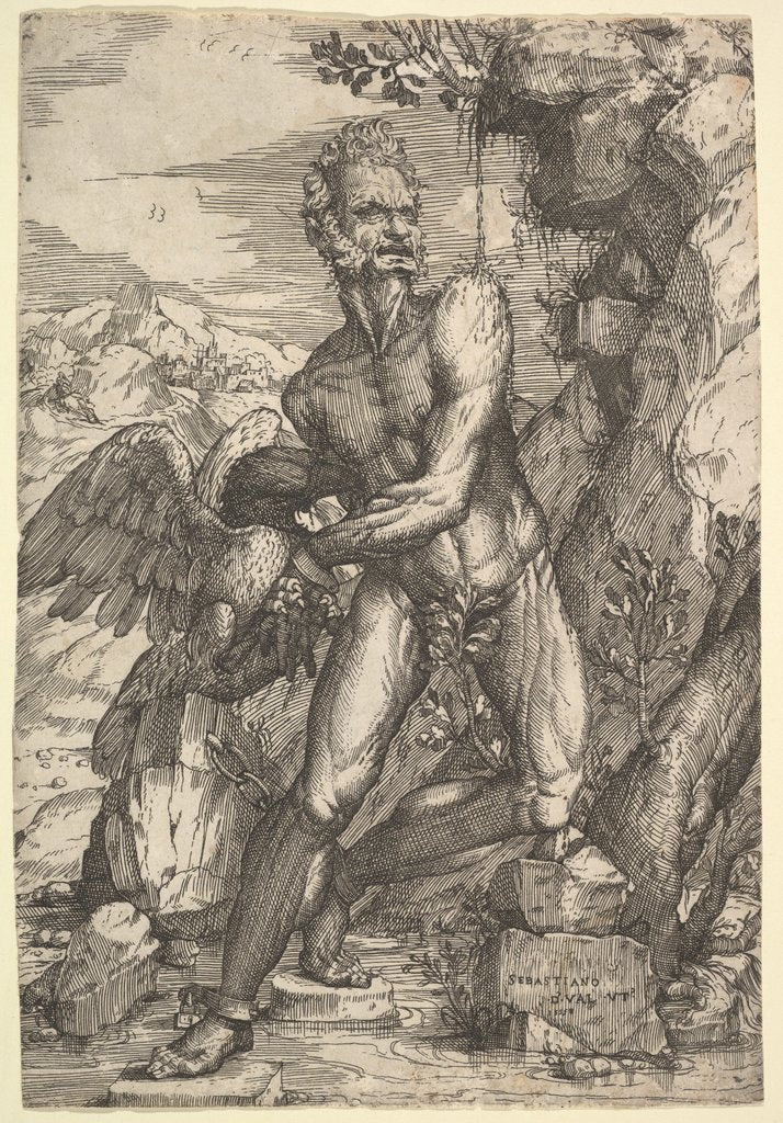 Detail of Prometheus, 1558 by Sebastiano de Valentinis