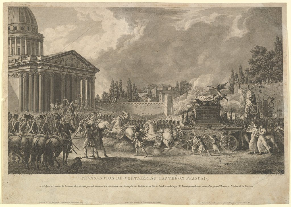 Detail of Translation de Voltaire au Panthéon Français, 1817 by Simon Charles Miger