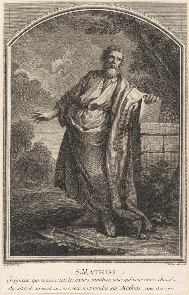 Detail of Saint Mathias, 1726 by Simon Vallee
