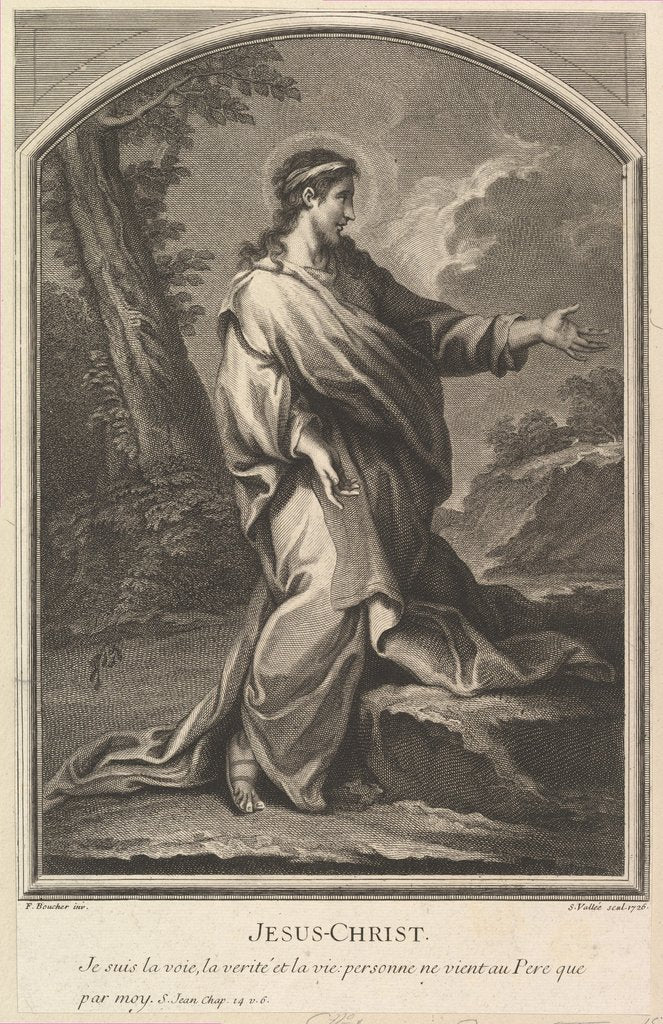 Detail of Jesus Christ, 1726 by Simon Vallee