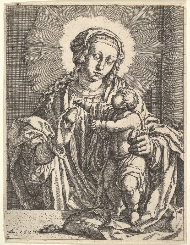 Detail of Virgin and Child by Simon Wynhoutsz Frisius