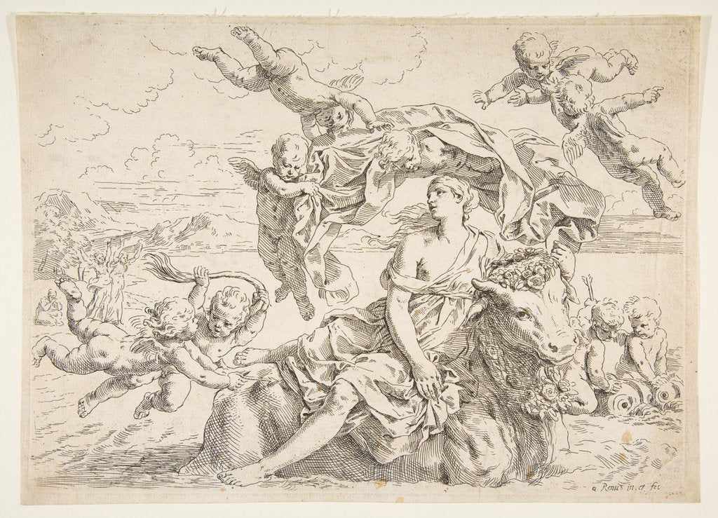 Detail of Rape of Europa, ca. 1636 by Simone Cantarini