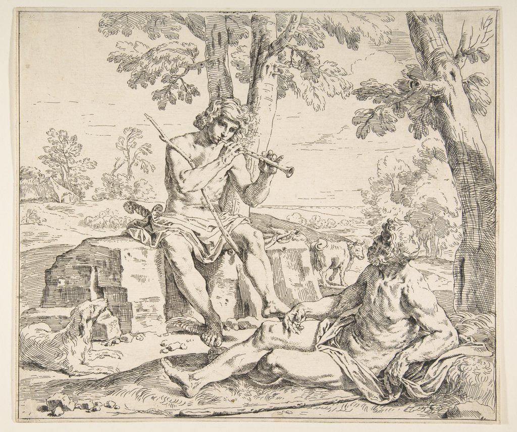 Detail of Mercury and Argus, ca. 1630-1648 by Simone Cantarini