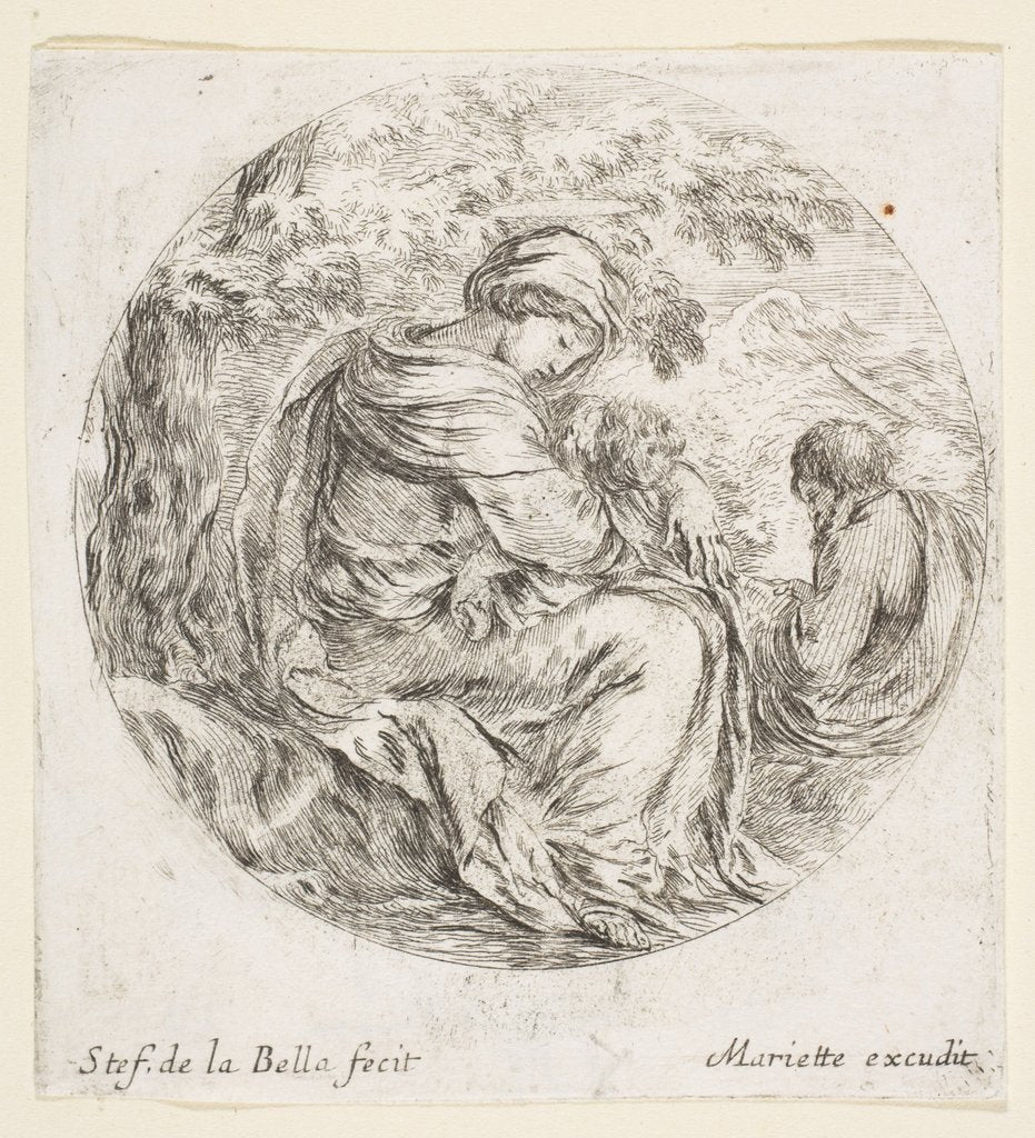 Detail of Rest on the Flight into Egypt, ca. 1641 by Stefano della Bella
