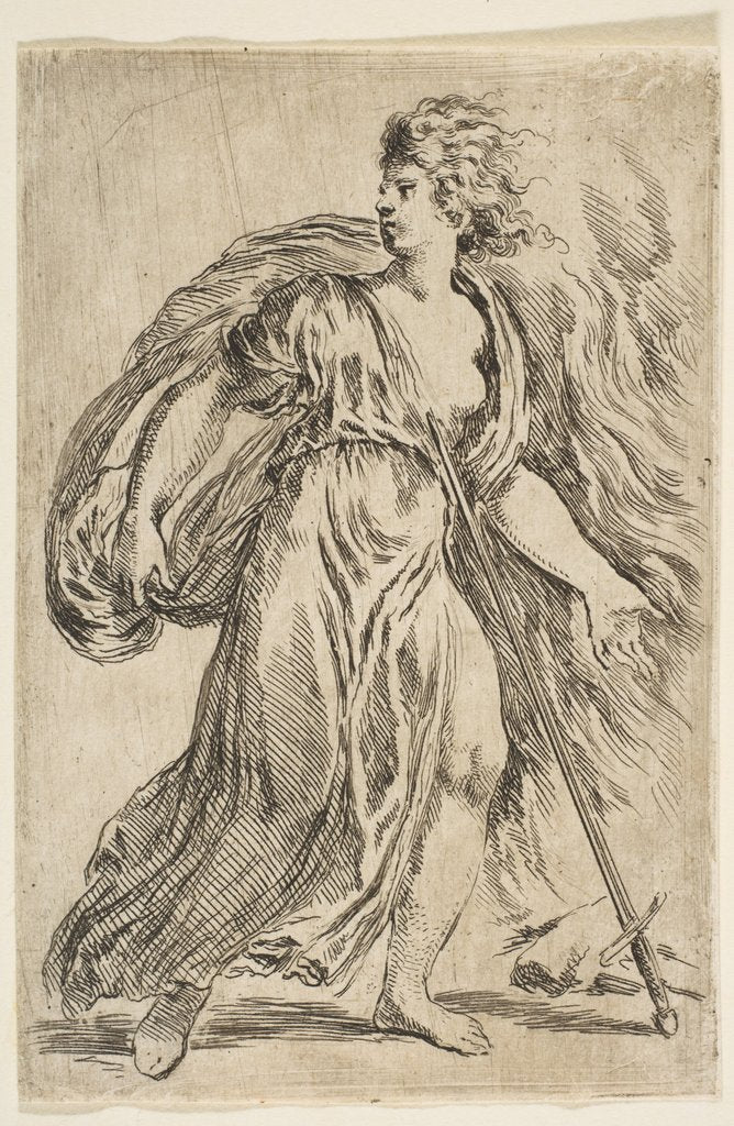 Detail of Dido Killing Herself, ca. 1660 by Stefano della Bella
