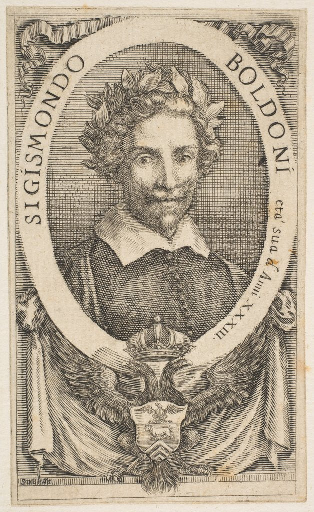 Detail of Portrait of the Poet Sigismond Boldoni, 1656 by Stefano della Bella