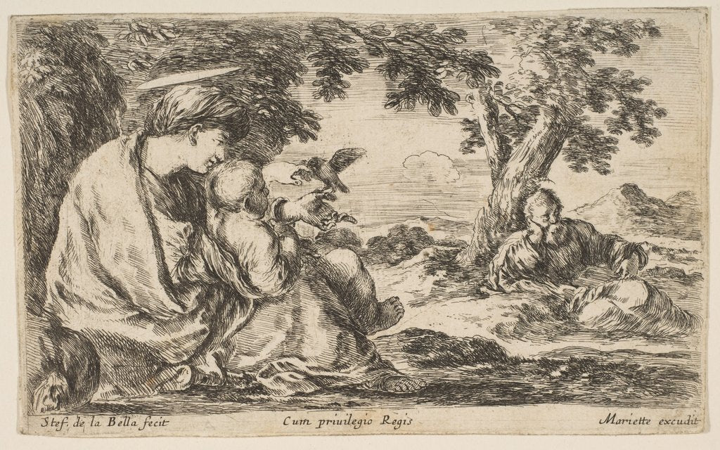 Detail of Rest on the Flight into Egypt, ca. 1641 by Stefano della Bella