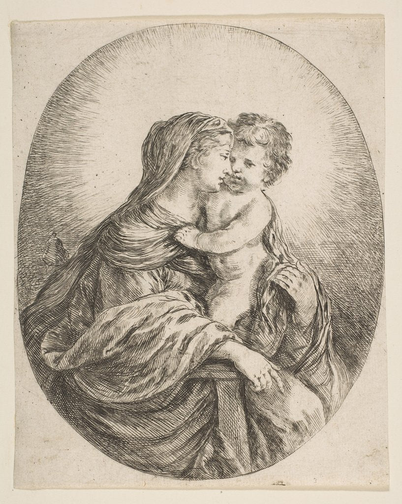 Detail of Virgin Embracing the Christ Child, ca. 1641 by Stefano della Bella