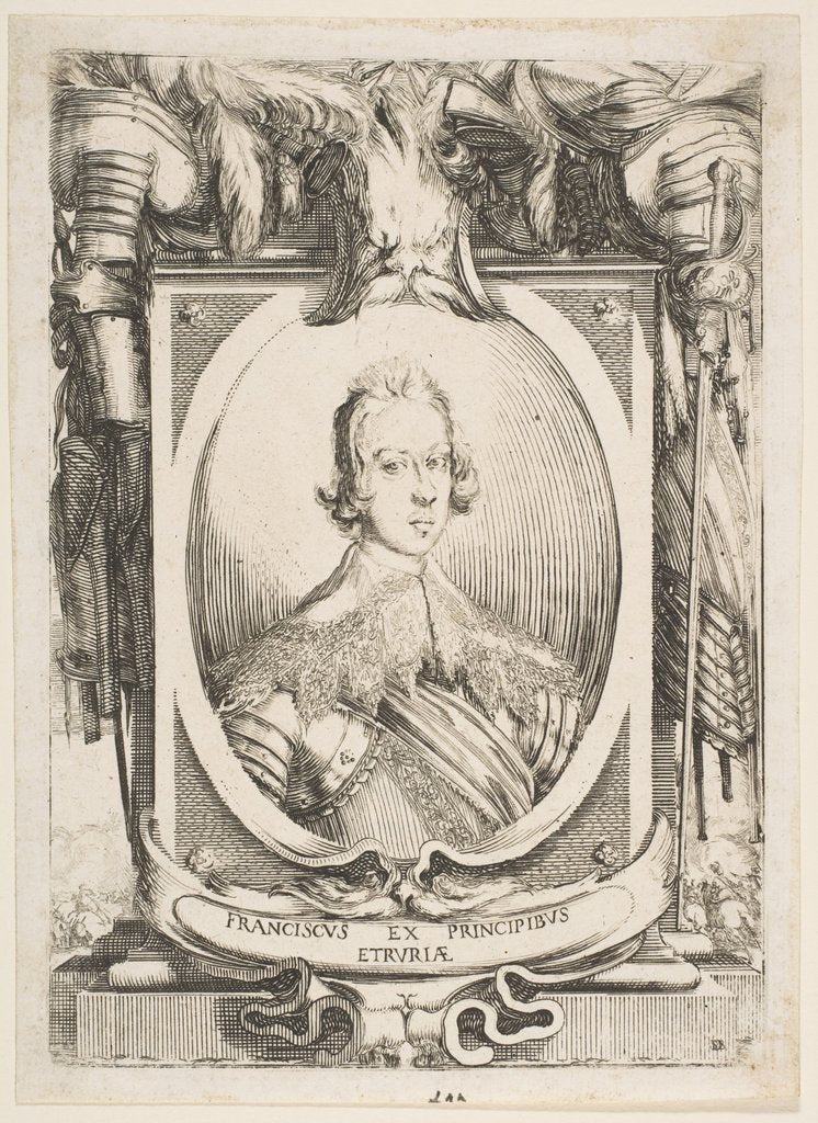 Detail of Portrait of Francesco de' Medici, 1634 by Stefano della Bella