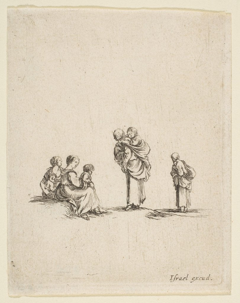Detail of Four Beggar Women, ca. 1641 by Stefano della Bella