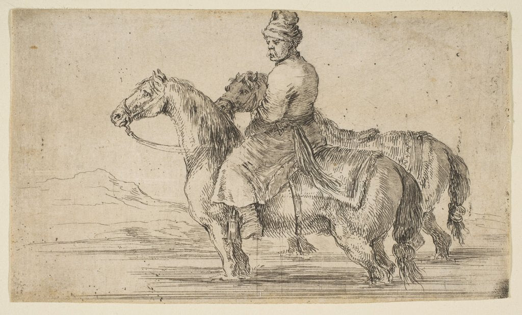 Detail of Polish Groom Bathing Horses, ca. 1662 by Stefano della Bella