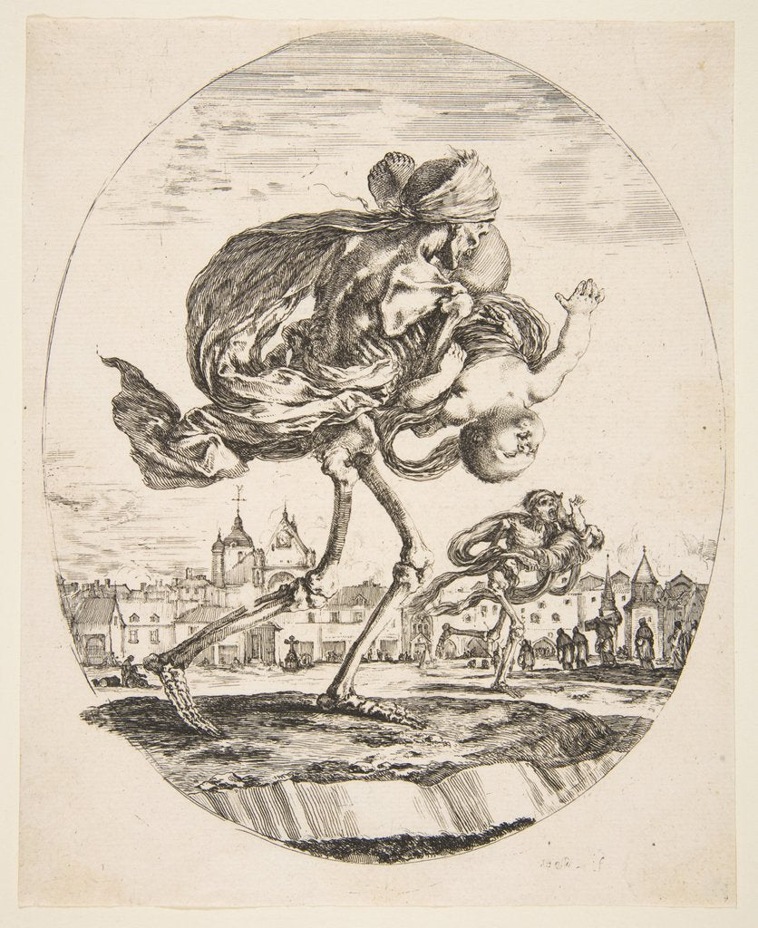 Detail of Death Carrying an Infant, from 'The five deaths', ca. 1648 by Stefano della Bella