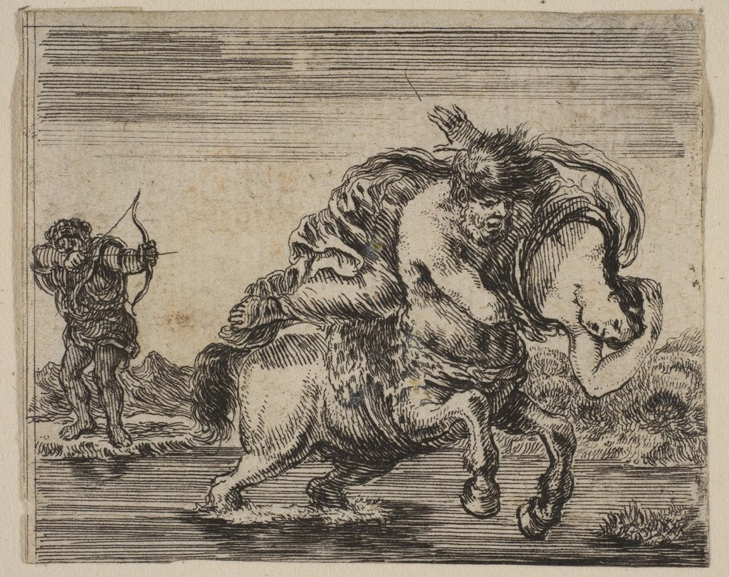 Hercules and Deianira, from 'Game of Mythology', 1644 by Stefano della Bella