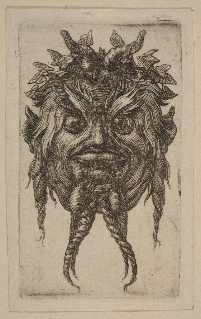 Detail of Mask by Stefano della Bella (attributed to)