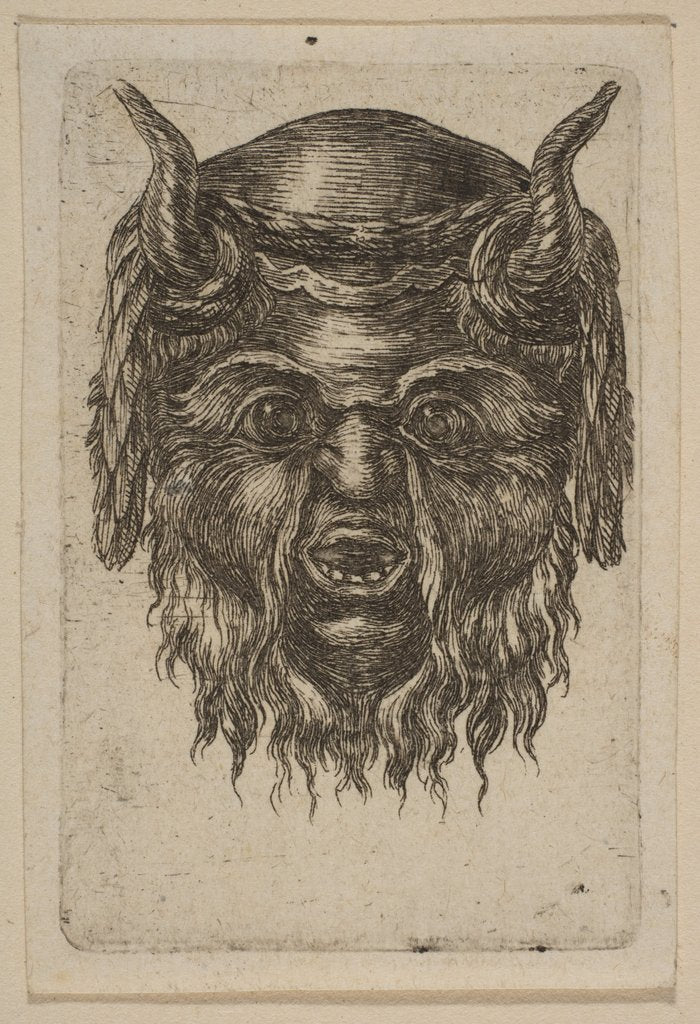 Detail of Mask by Stefano della Bella (attributed to)