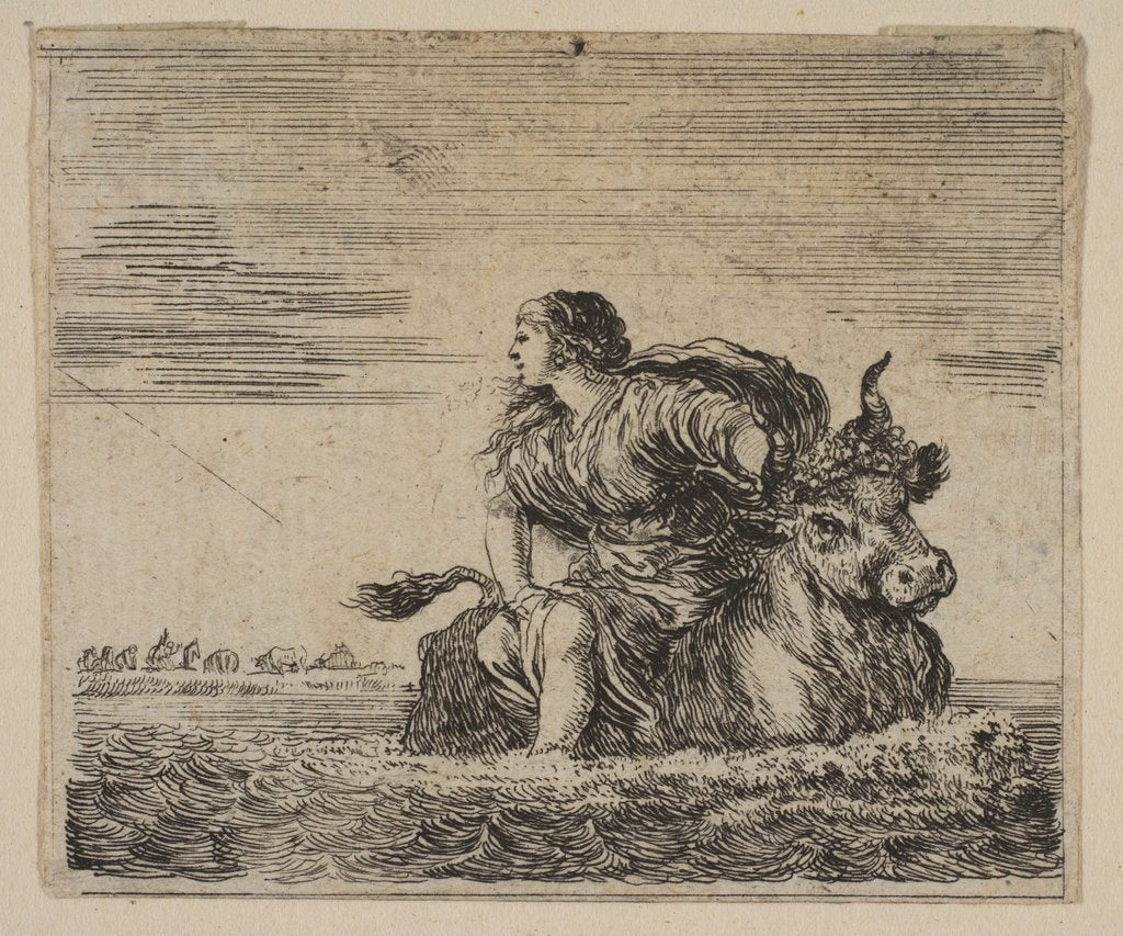 Detail of Jupiter and Europa, from 'Game of Mythology', 1644 by Stefano della Bella